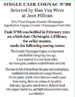 Jean Fillioux Gr. Champagne Cask No88 70cl
