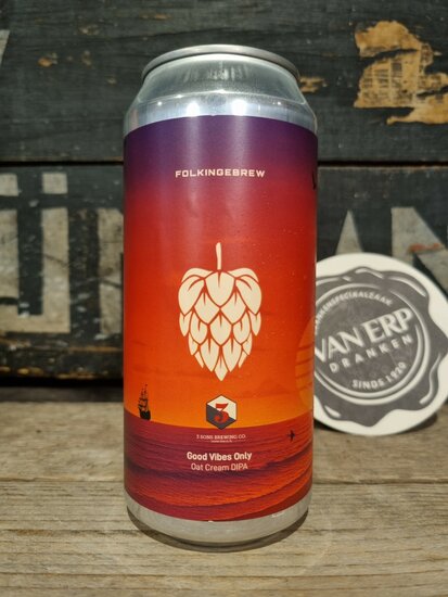 Folkingebrew X 3 Sons Brewing Good Vibes Only Oat Cream Double India Pale Ale