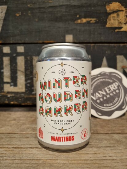 Baxbier X Martinus X Graansilo Wintergouden Rakker Blondbier met Fladderak